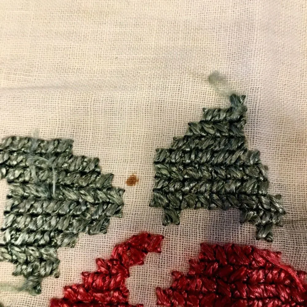 Antique Vintage Pillow Cover Embroidery Accent Pillow